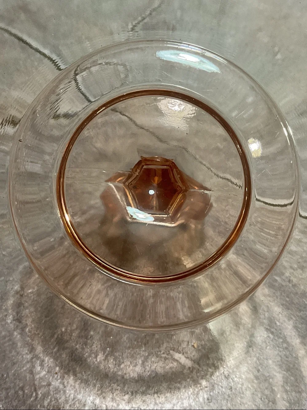 Vintage Pink Glass Pedestal Cake Stand
